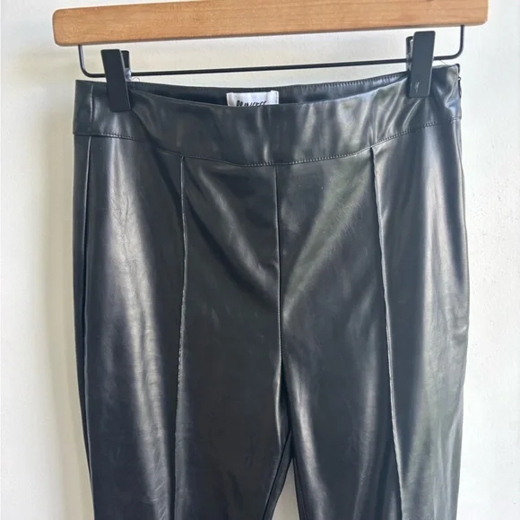 Princess Polly Braden Pleather‎ High Rise Flare Black Pant 4 gothic grunge - Picture 3 of 11